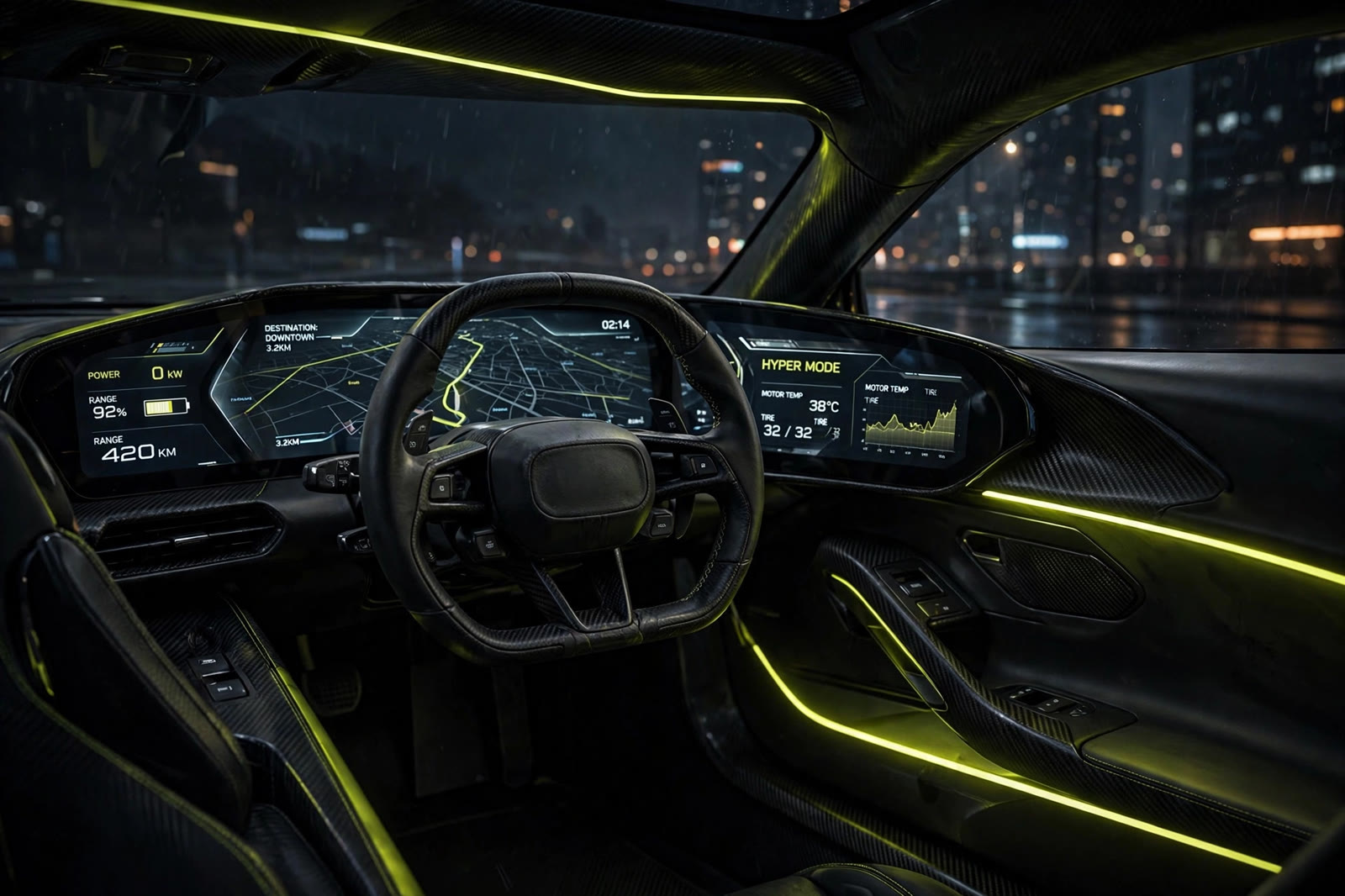 VANTA One futuristic cockpit interior